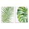 Stupell Industries Tropical Green Palms on Minimal White Background Wall Plaque Set